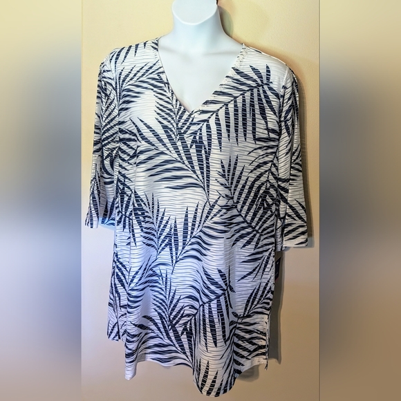 NWT, Portocruz Palm-Leaf, Swim Tunic, Cover-Up, Size XXL - Picture 13 of 13